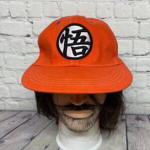 Dragon Ball Z Baseball Hat Cap Snap Back Youth Size Small Orange Anime Cartoon